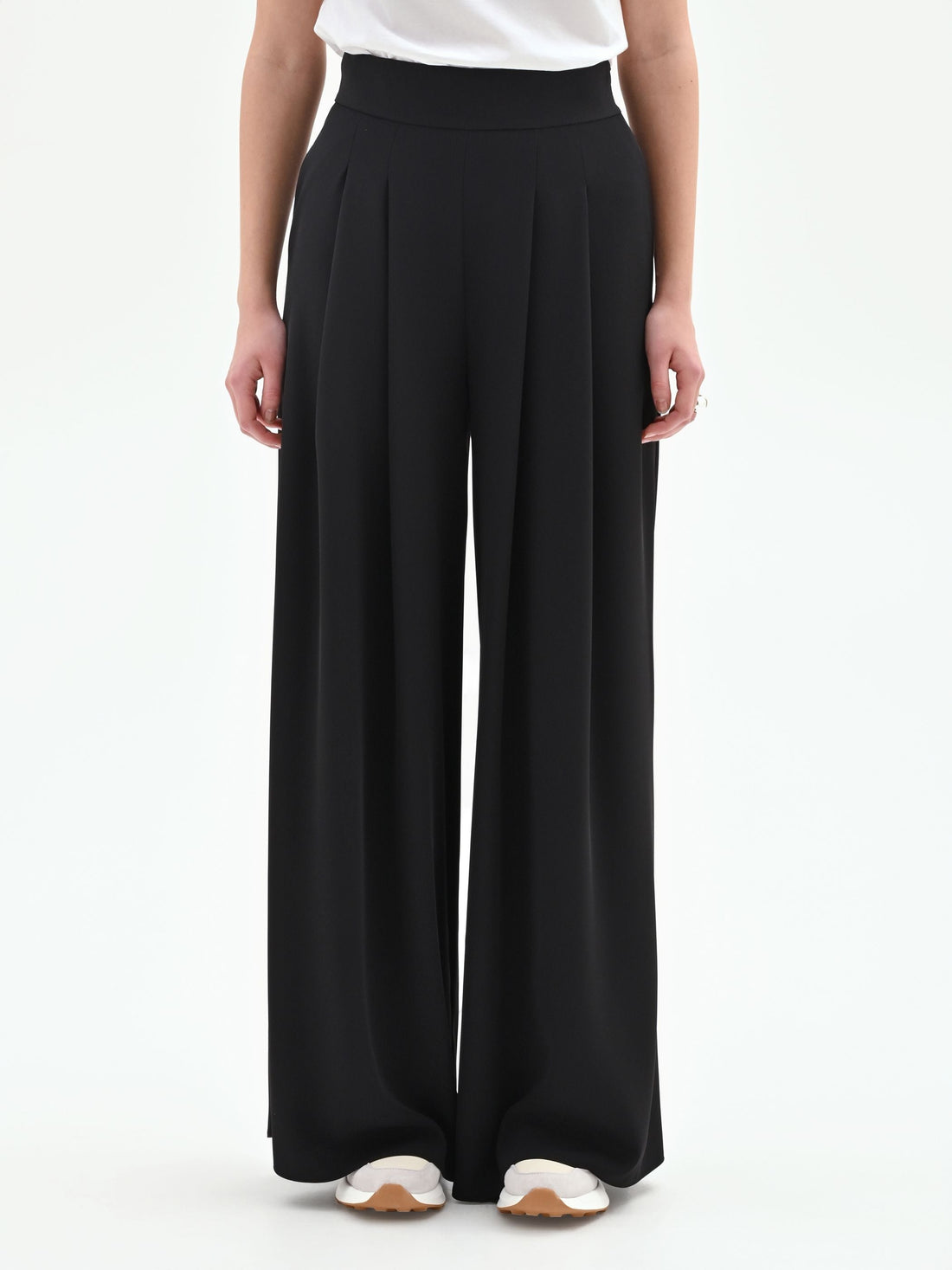 Pantalone a palazzo in cadi nero