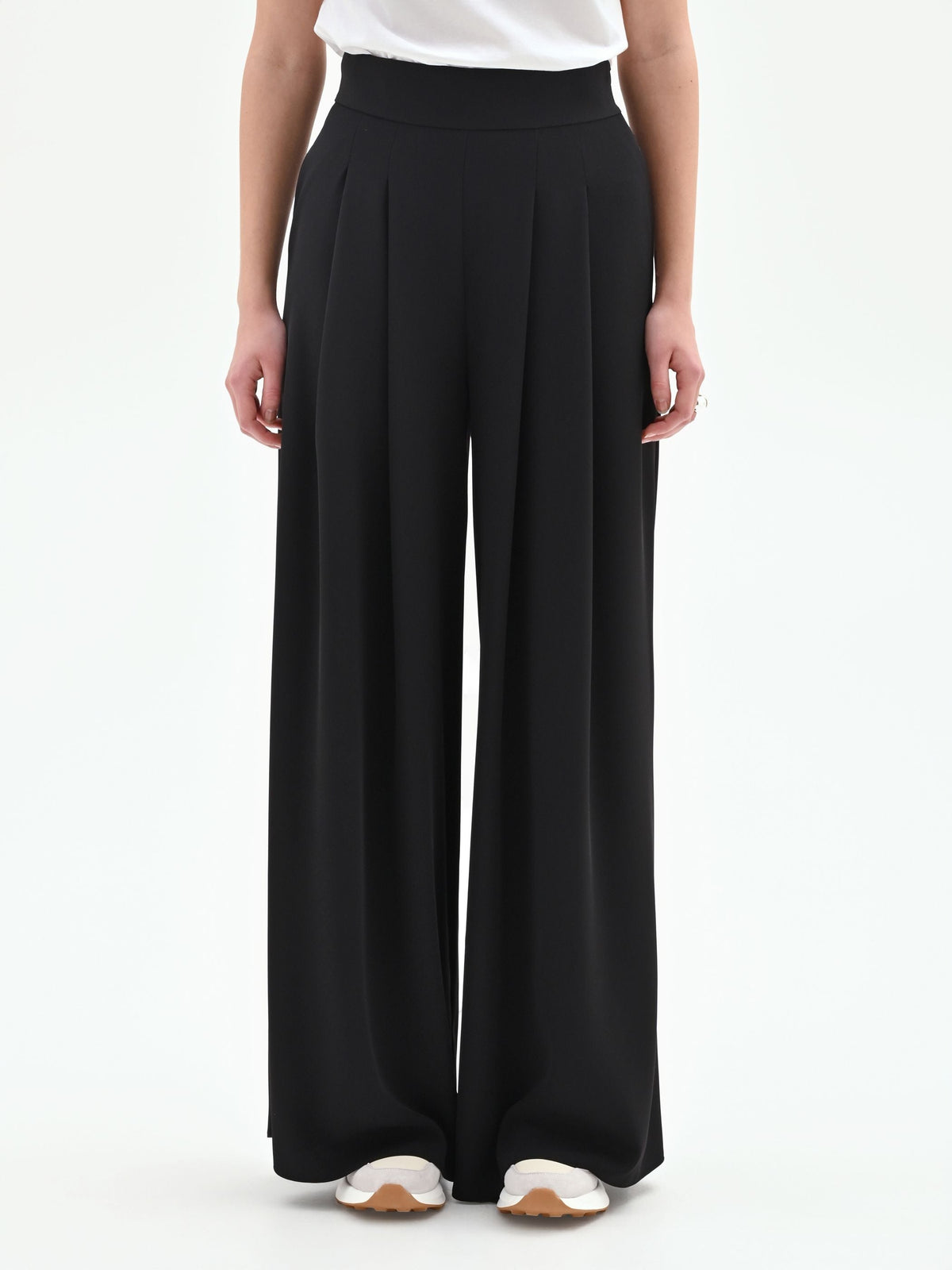 Pantalone a palazzo in cadi nero