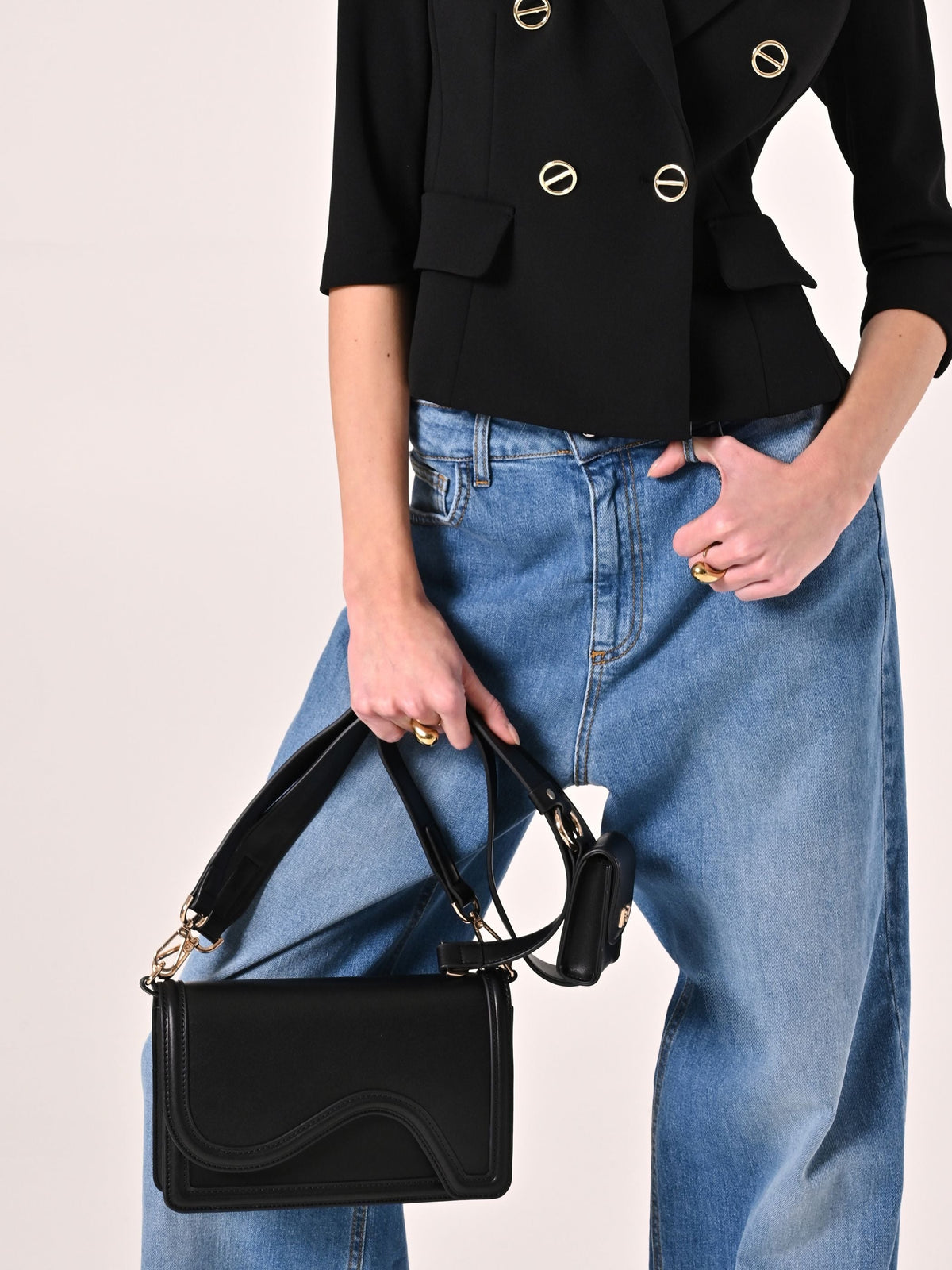 Borsa in Simil Pelle Nera
