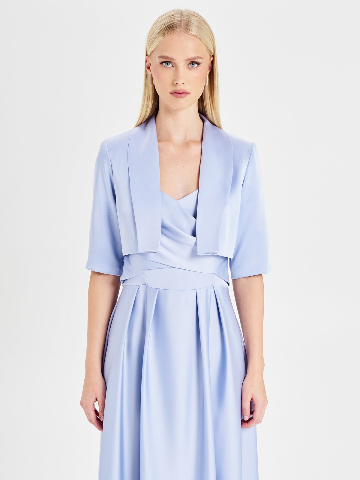 Coprispalle in Raso Rinascimento atelier Azzurro