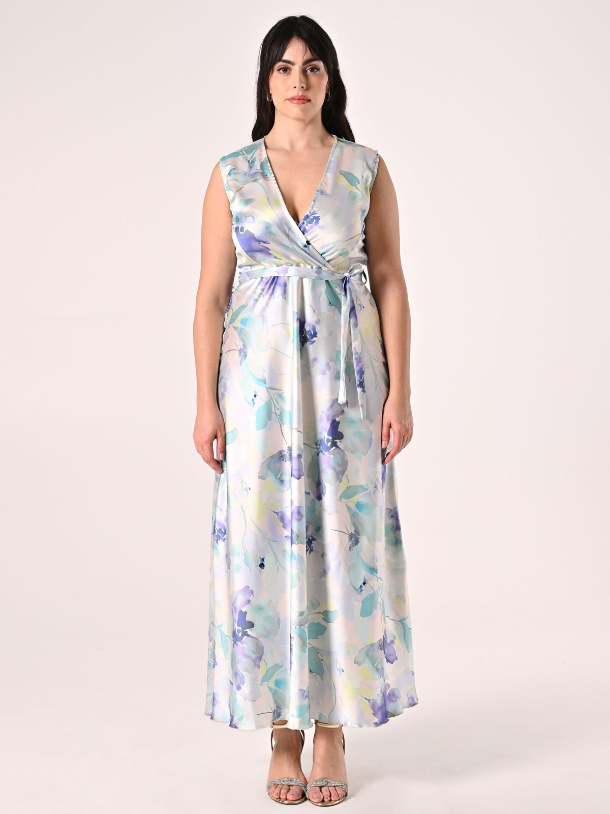 Abito Lungo Curvy stampa Floreale