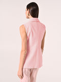Gilet in Tessuto Tecnico Rosa Chiaro