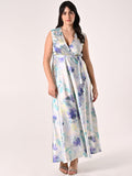 Abito Lungo Curvy stampa Floreale