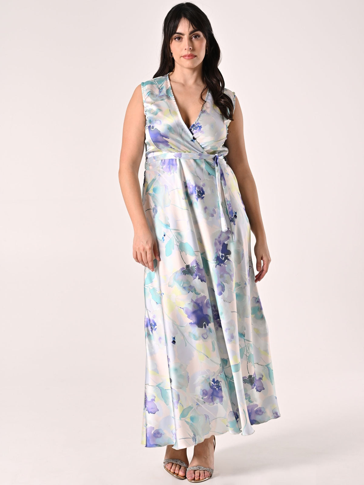 Abito Lungo Curvy stampa Floreale
