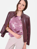 Blusa rosa antico con stampa floreale