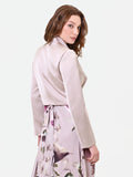 Coprispalla in raso tortora beige