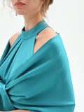Stola atelier effetto mantella verde smeraldo