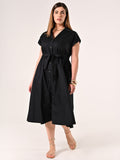 Chemisier Curvy in Cotone Nero