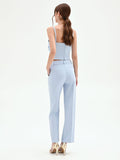 Pantalone a gamba dritta cielo azzurro