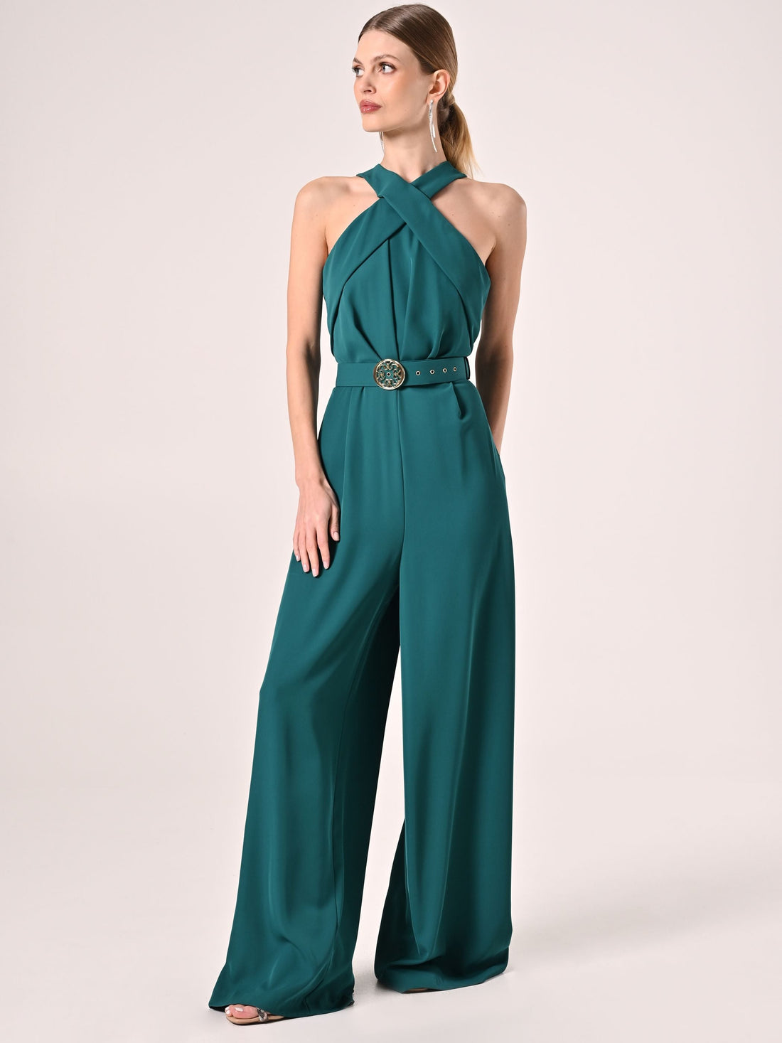 Tuta Verde Reale con Scollo all'Americana