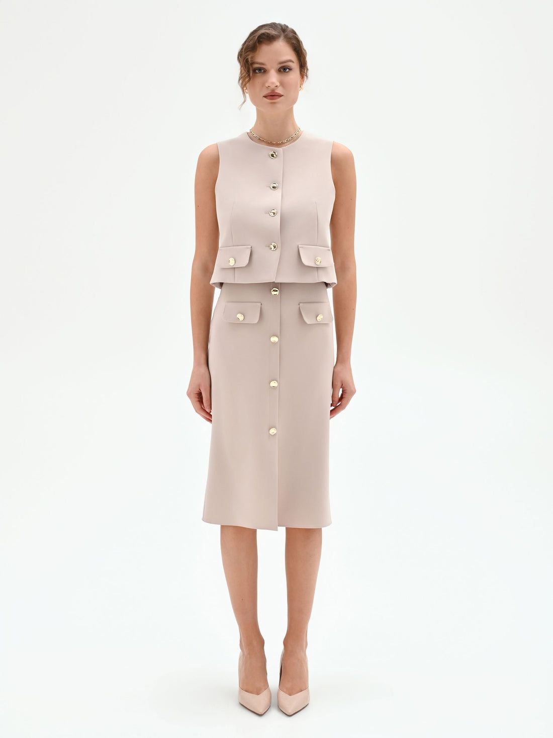 Gilet Studio sartoriale tortora beige