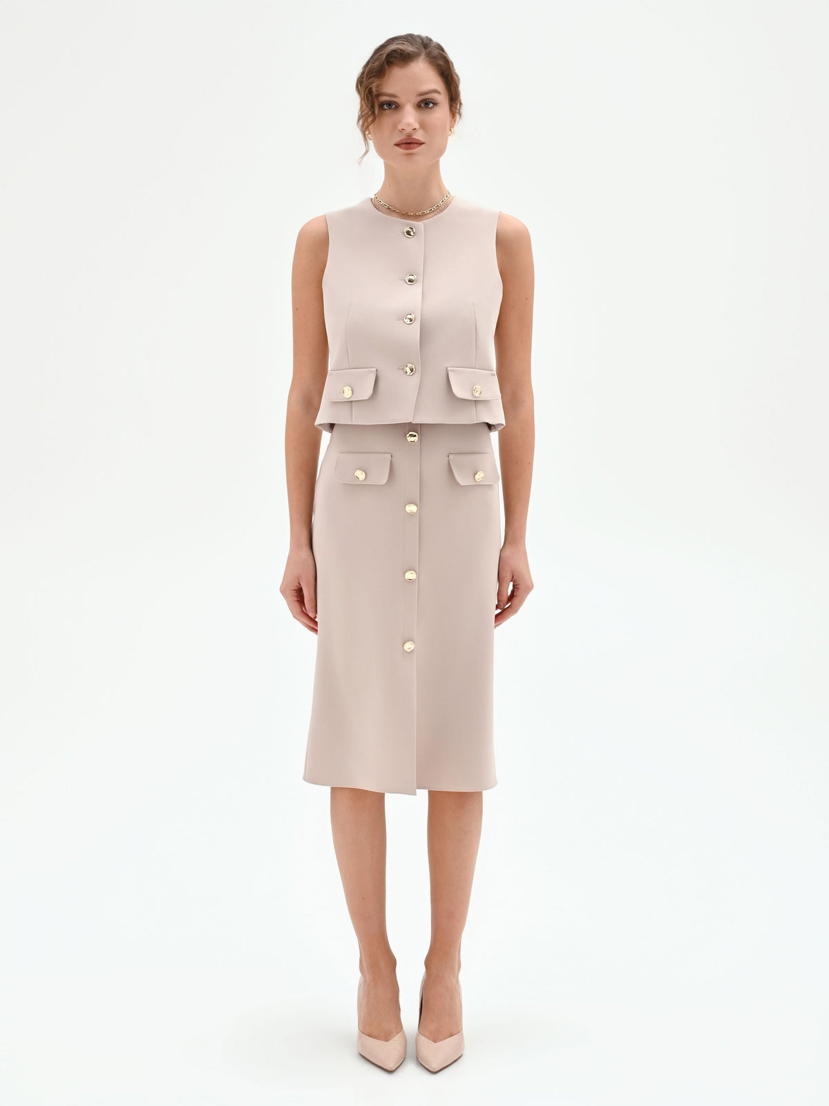 Gilet Studio sartoriale tortora beige