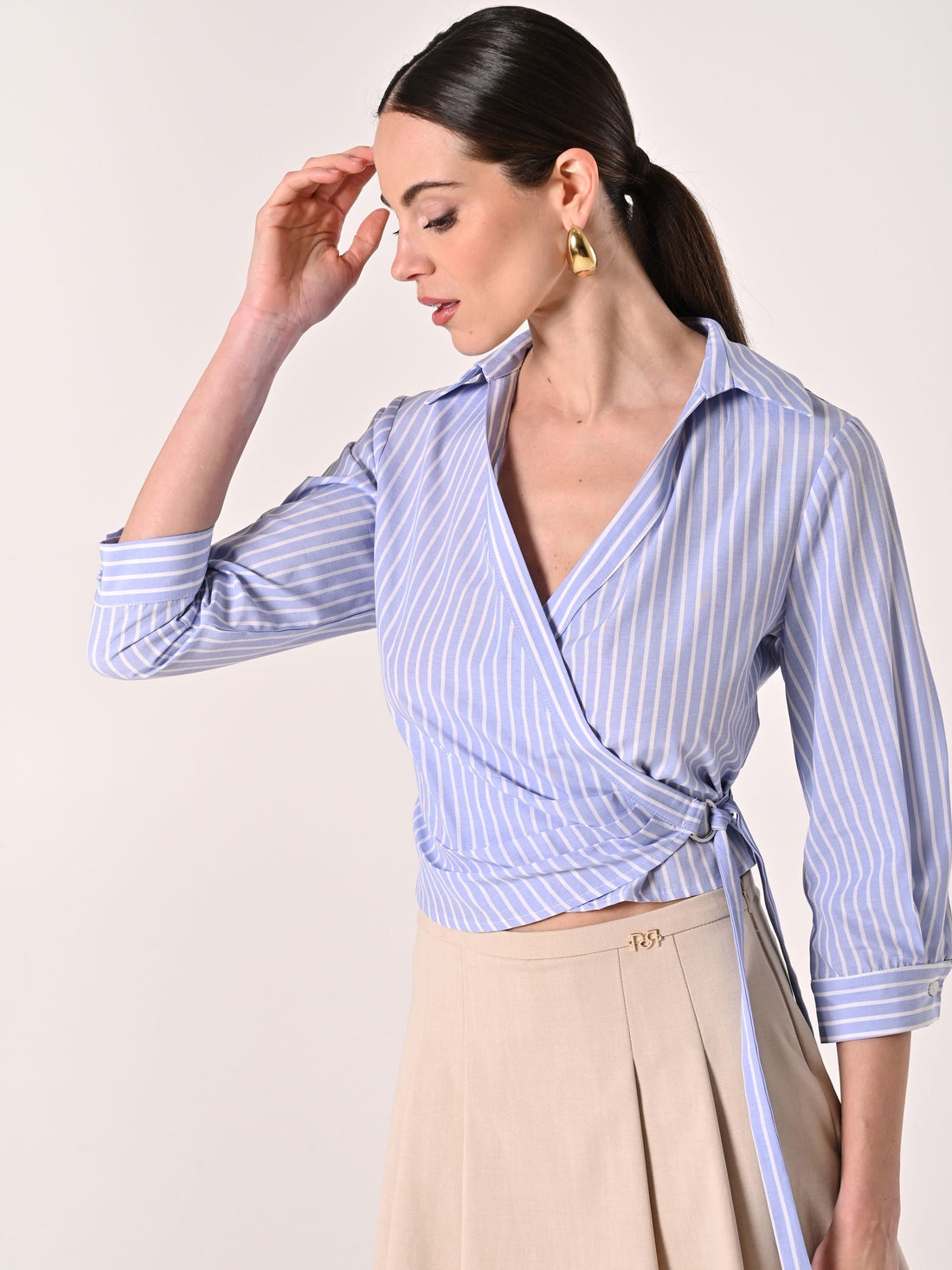 Camicia a Righe Incrociata