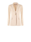 Giacca Beige in Tessuto Operato