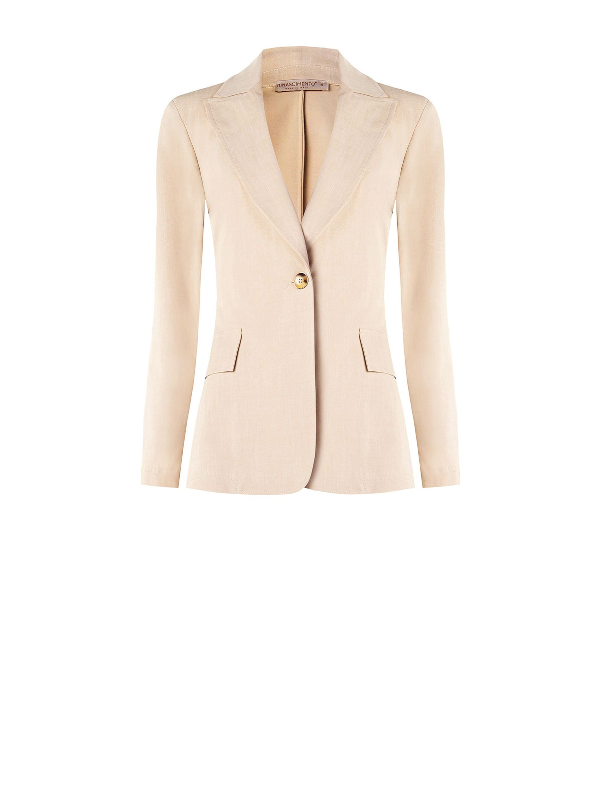 Giacca Beige in Tessuto Operato
