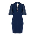 Tubino Curvy Blu con Gioiello