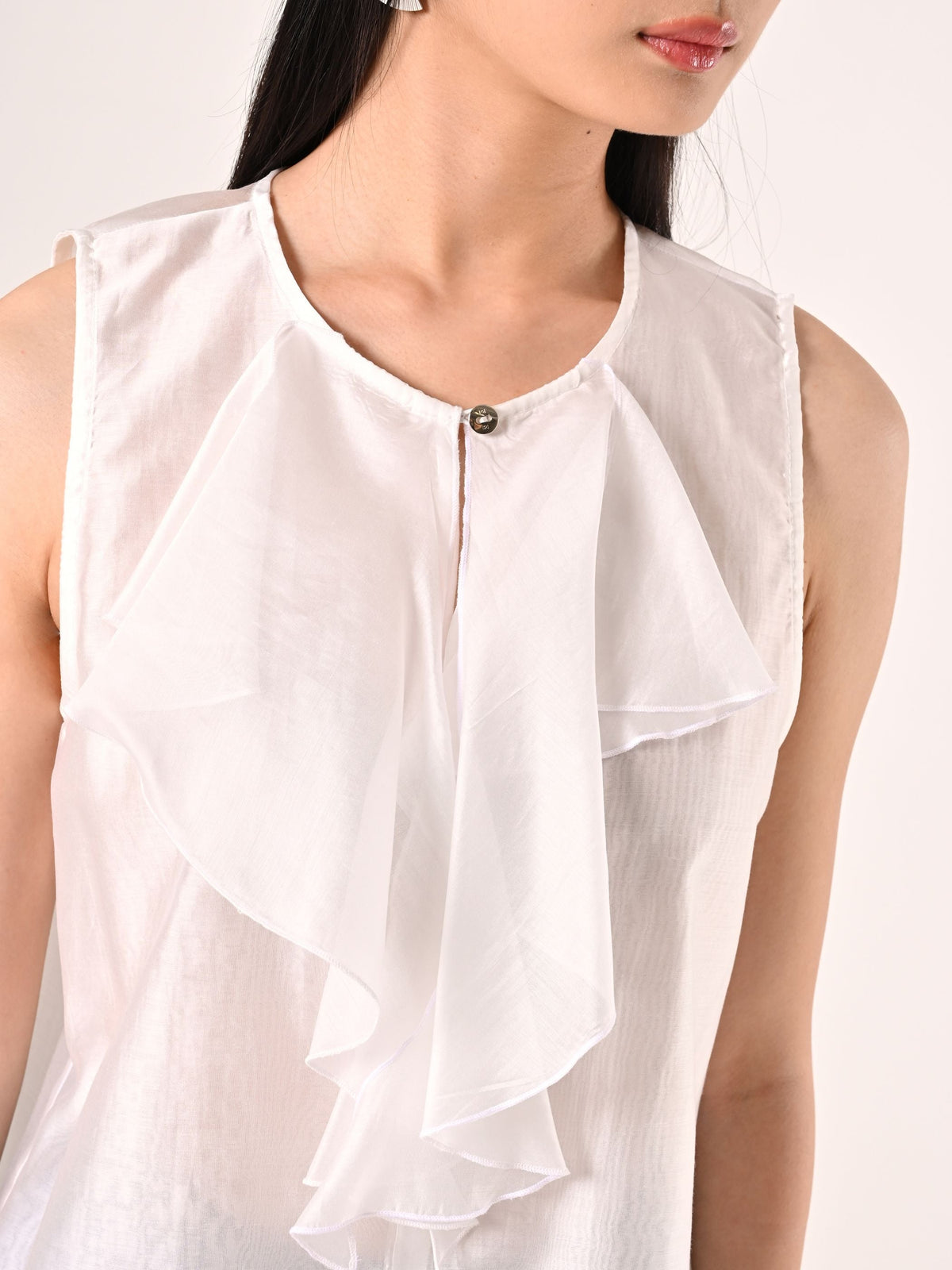 Blusa con Rouche Bianca