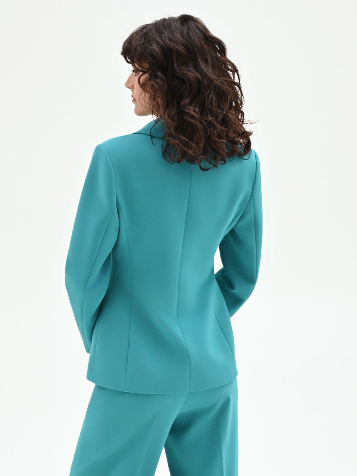 Giacca Studio verde smeraldo con bottoni gioiello