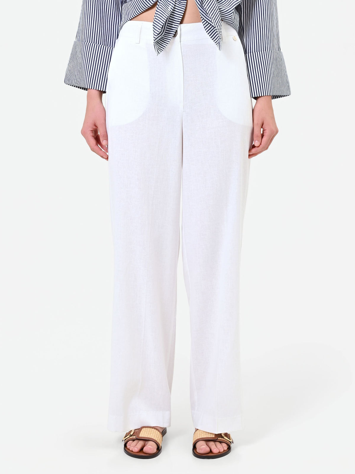 Pantalone bianco in lino