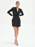 Abito blazer nero a pois