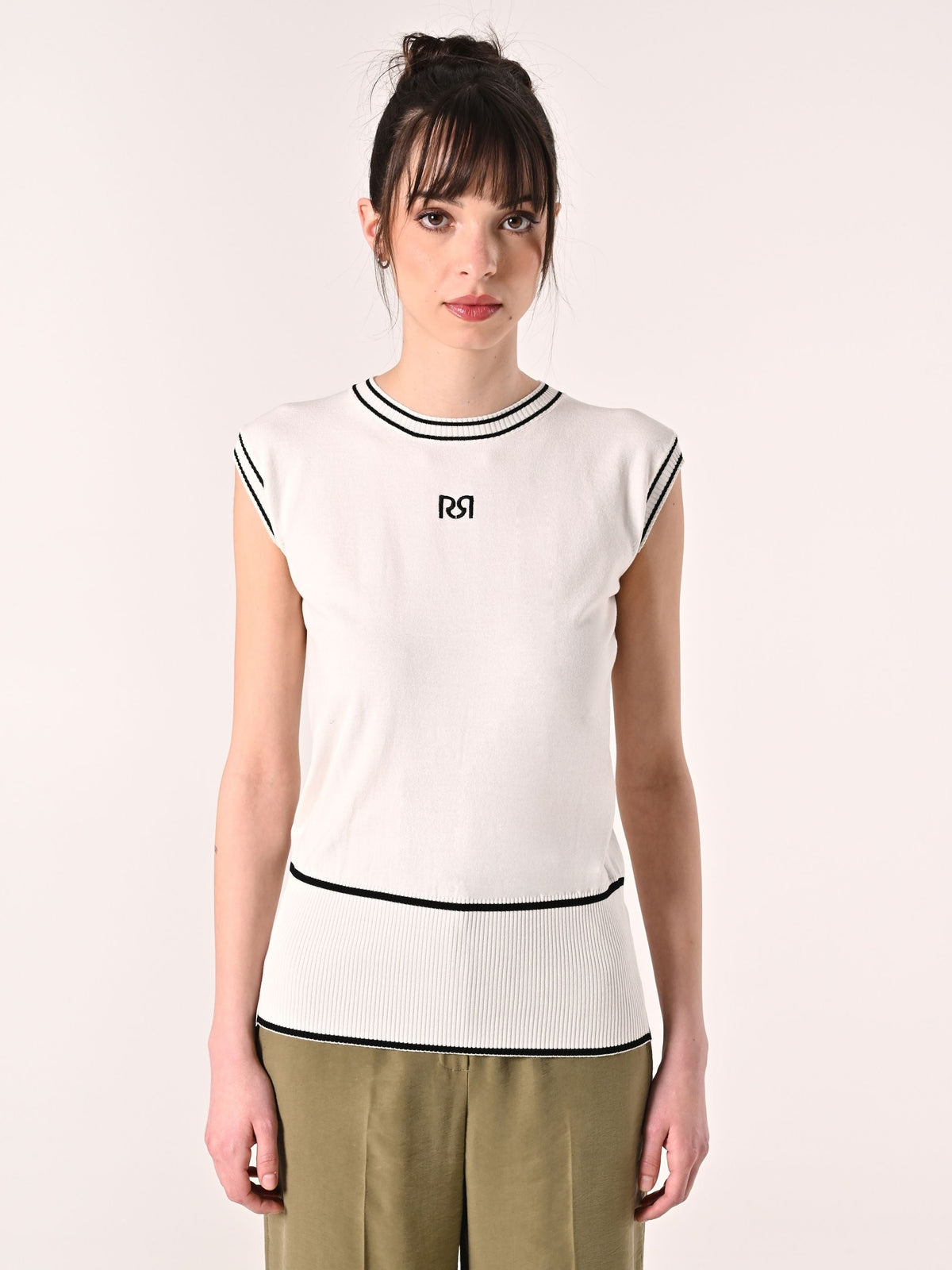 Top in Maglia Black & White