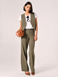 Pantaloni Verde Militare in Poliviscosa