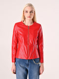 Giacca Rossa in Simil Pelle