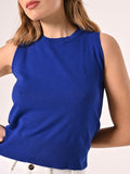 Maglioncino Girocollo Smanicato Blu