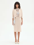 Giacca corta beige chiaro stile bolero