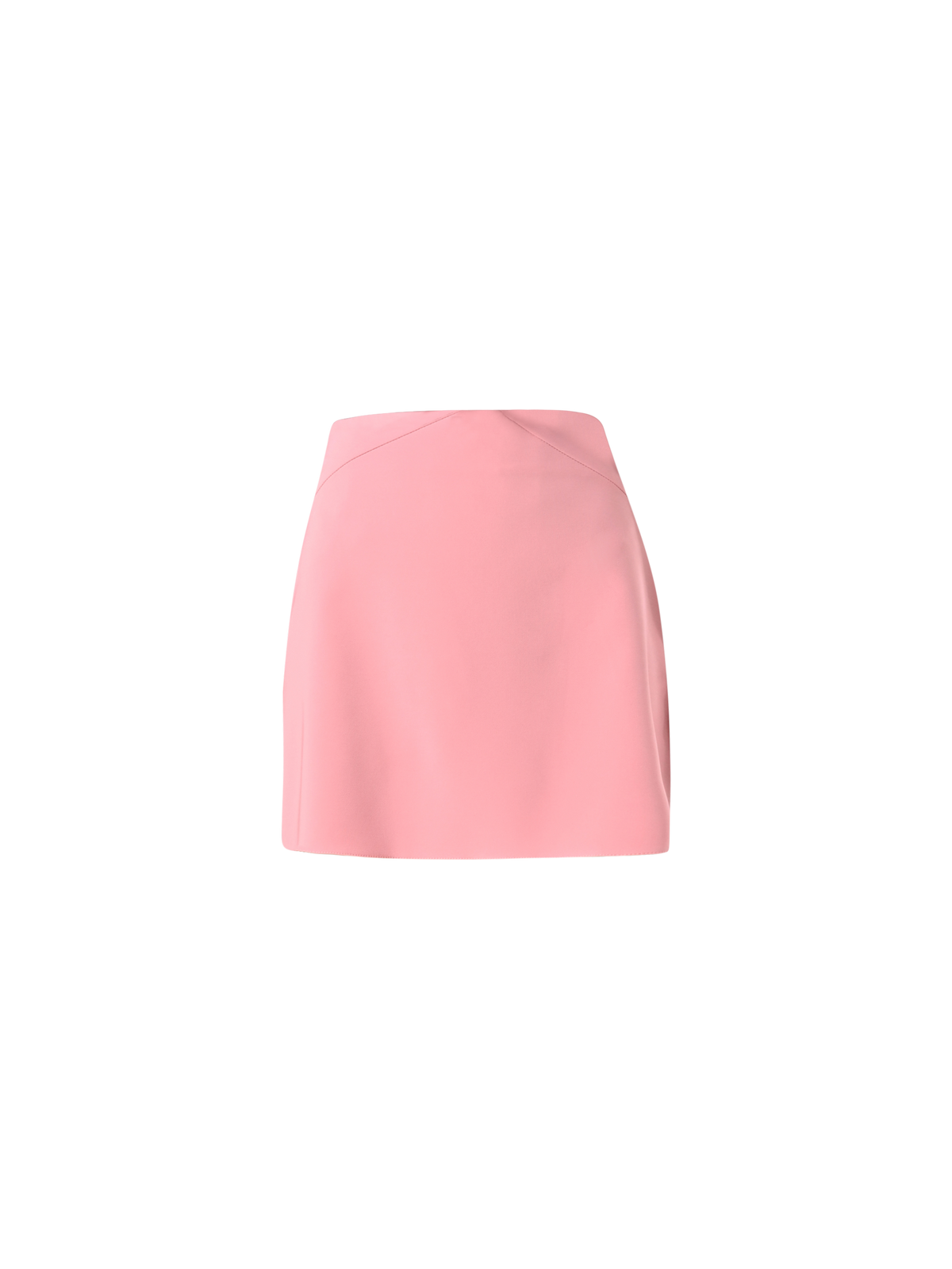 Minigonna ad A in Tessuto Tecnico Rosa Antico