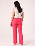 Pantaloni Curvy Fuxia in Scuba mano Crepe
