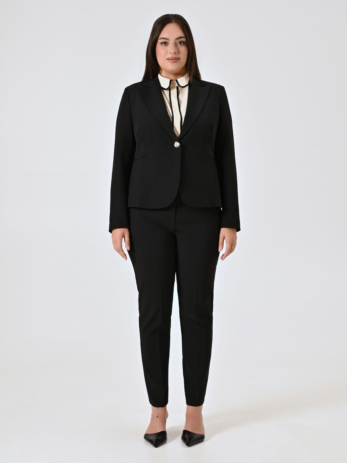 Giacca Curvy Monobottone Nera