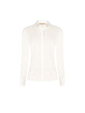Camicia panna bianco con polsino risvoltato