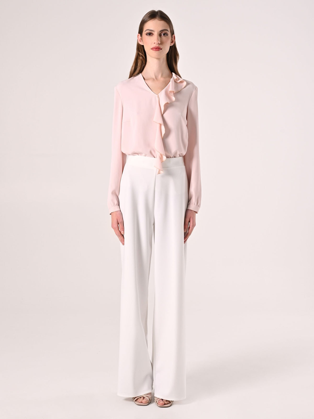 Blusa Rouche Rosa Chiaro