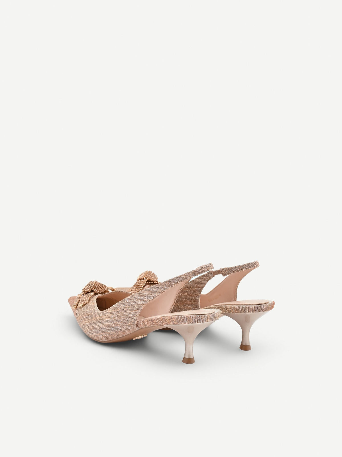 Décolleté slingback oro con fiocco