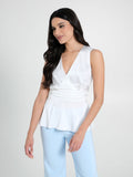 Top in Raso Bianco