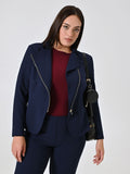 Giacca Curvy con Zip Blu