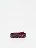 Cintura gioiello bordeaux con cristalli