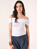 Top off-the-Shoulders Bianco