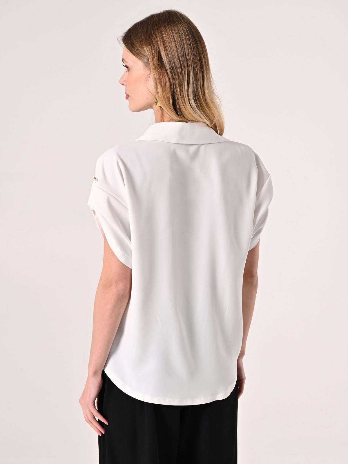 Blusa Asimmetrica Bianca