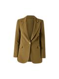 Giacca Monopetto con Bottoni Dorati Verde Militare