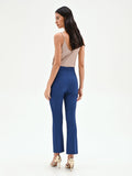 Pantalone a trombetta blu brillante