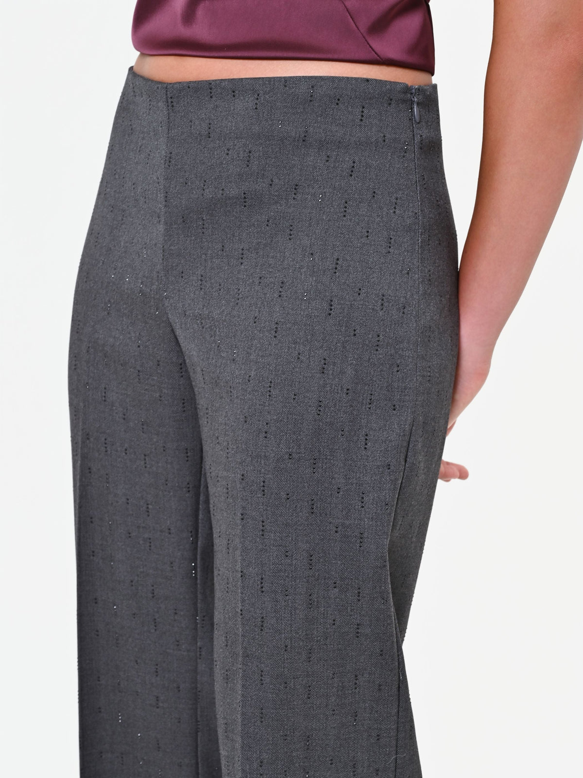Pantalone grigio scuro a gamba dritta Giorgia Palmas X Rinascimento