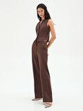 Pantalone cioccolato a gamba dritta