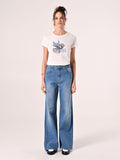 T-Shirt Bianca in Misto Viscosa