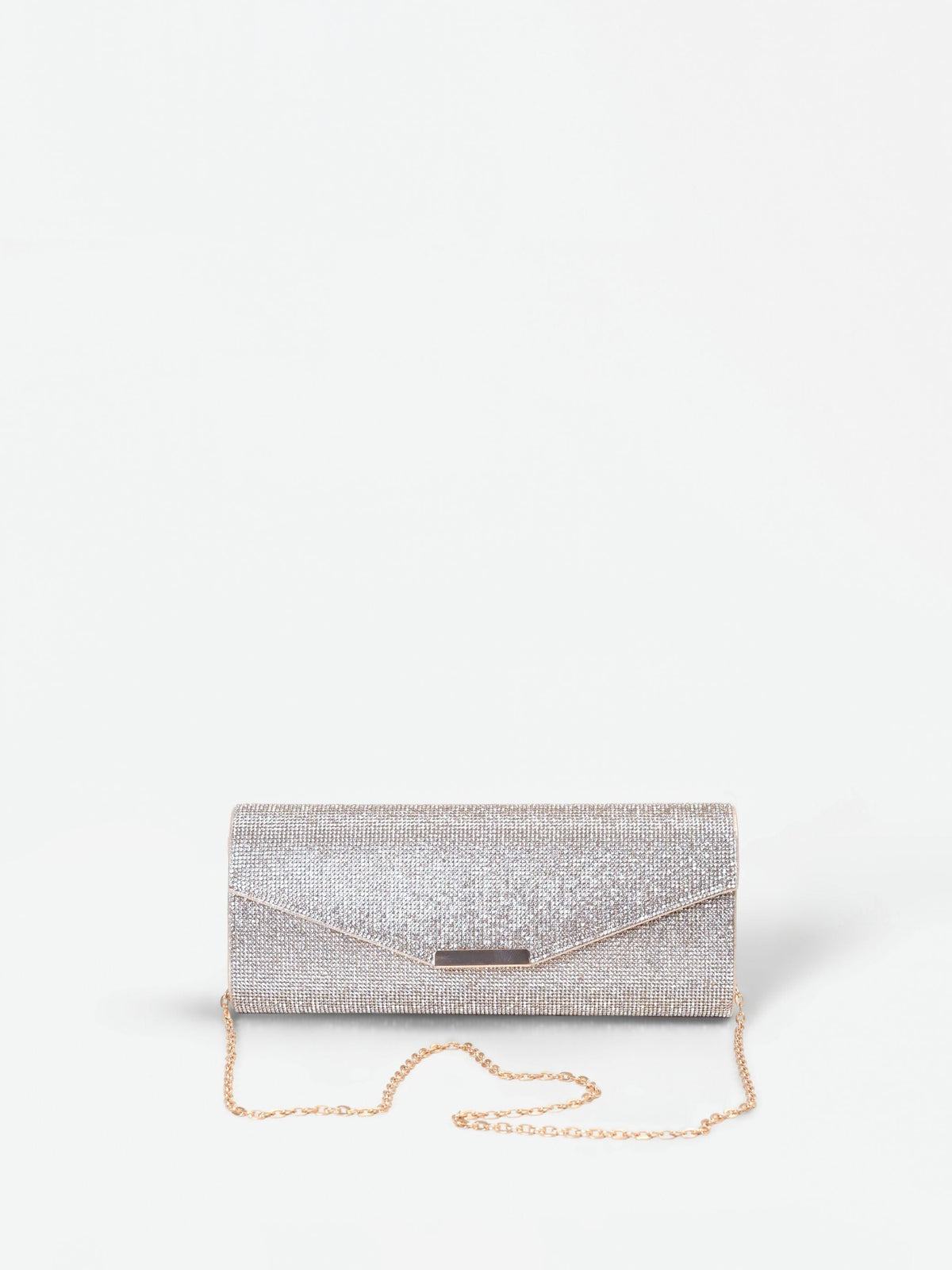 Pochette gioiello oro con micro strass