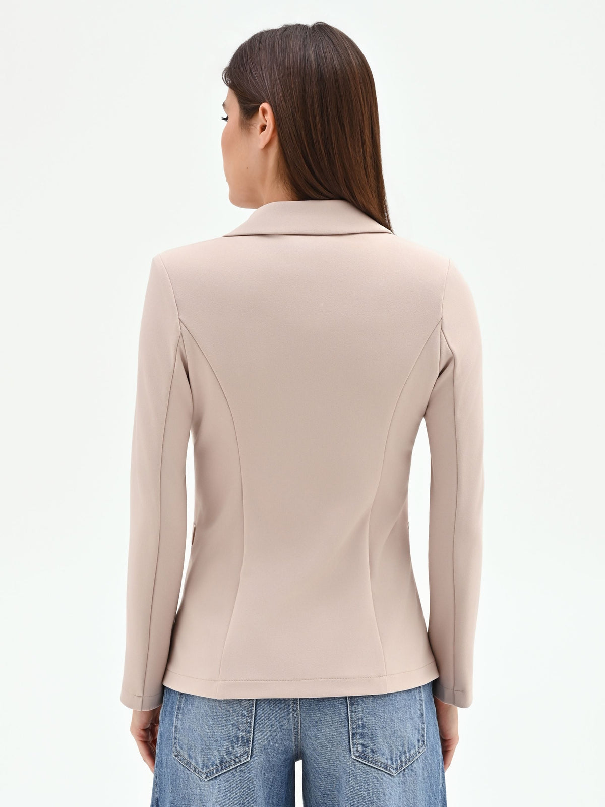 Giacca doppiopetto tortora beige