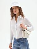 Camicia bianca sagomata in cotone