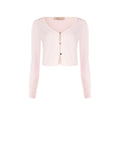 Cardigan cropped rosa pastello