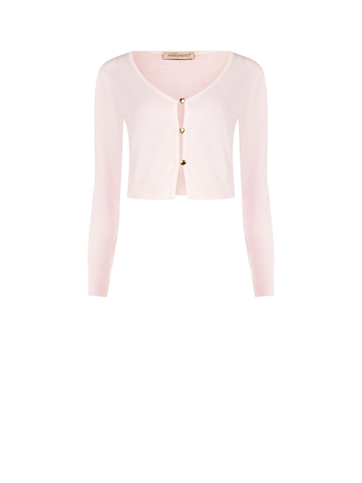 Cardigan cropped rosa pastello